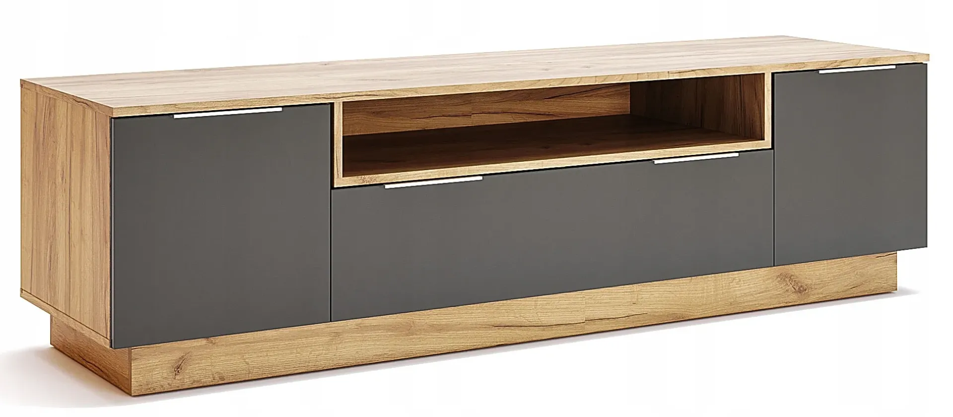 Nowoczesna Szafka Pod Telewizor Dąb Craft + Lava Mat D4-P96