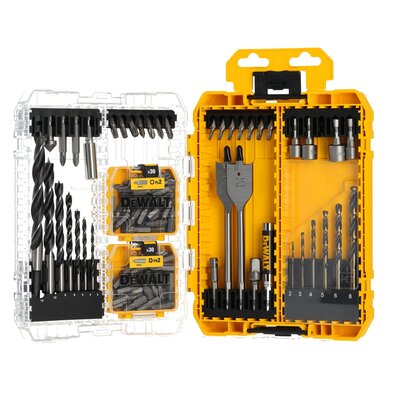 DeWALT Akcesoria - 100-częściowy zestaw bitów i wierteł Tough Case DT70784