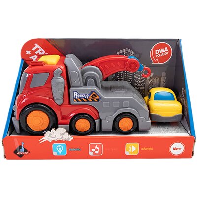 Zestaw autek 2w1 - Dźwig i mini autko Askato