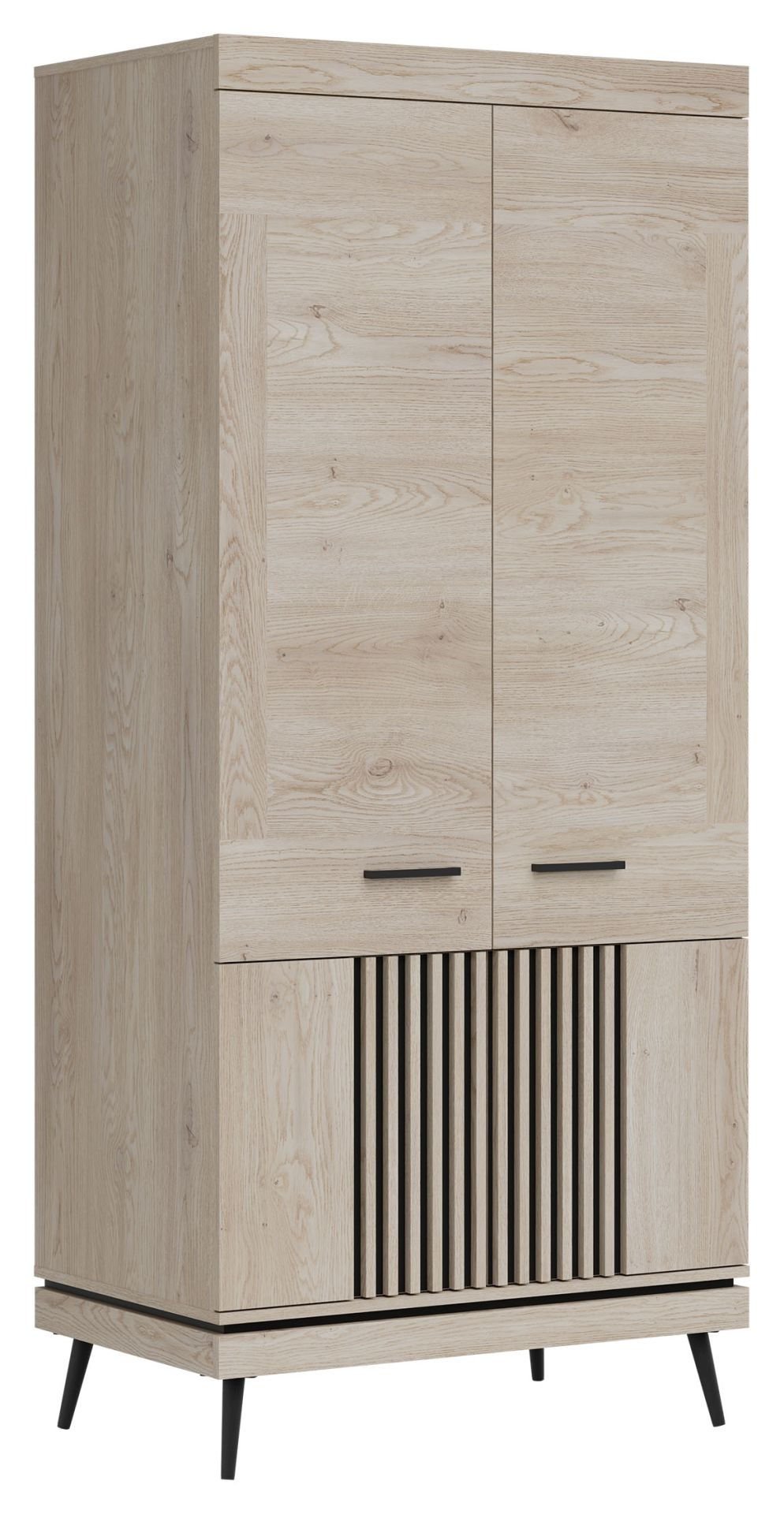 Szafa Mati Mi10 4D Dąb Cremona Cotta / Czarny