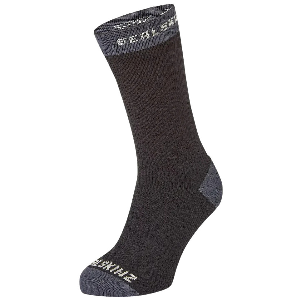 Wodoodporne skarpety SealSkinz Wiveton Rozmiar skarpet: 43-46 / Kolor: czarny/szary
