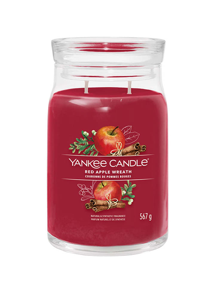 Yankee Candle Duża świeca zapachowa - Red Apple Wreath - 567 g