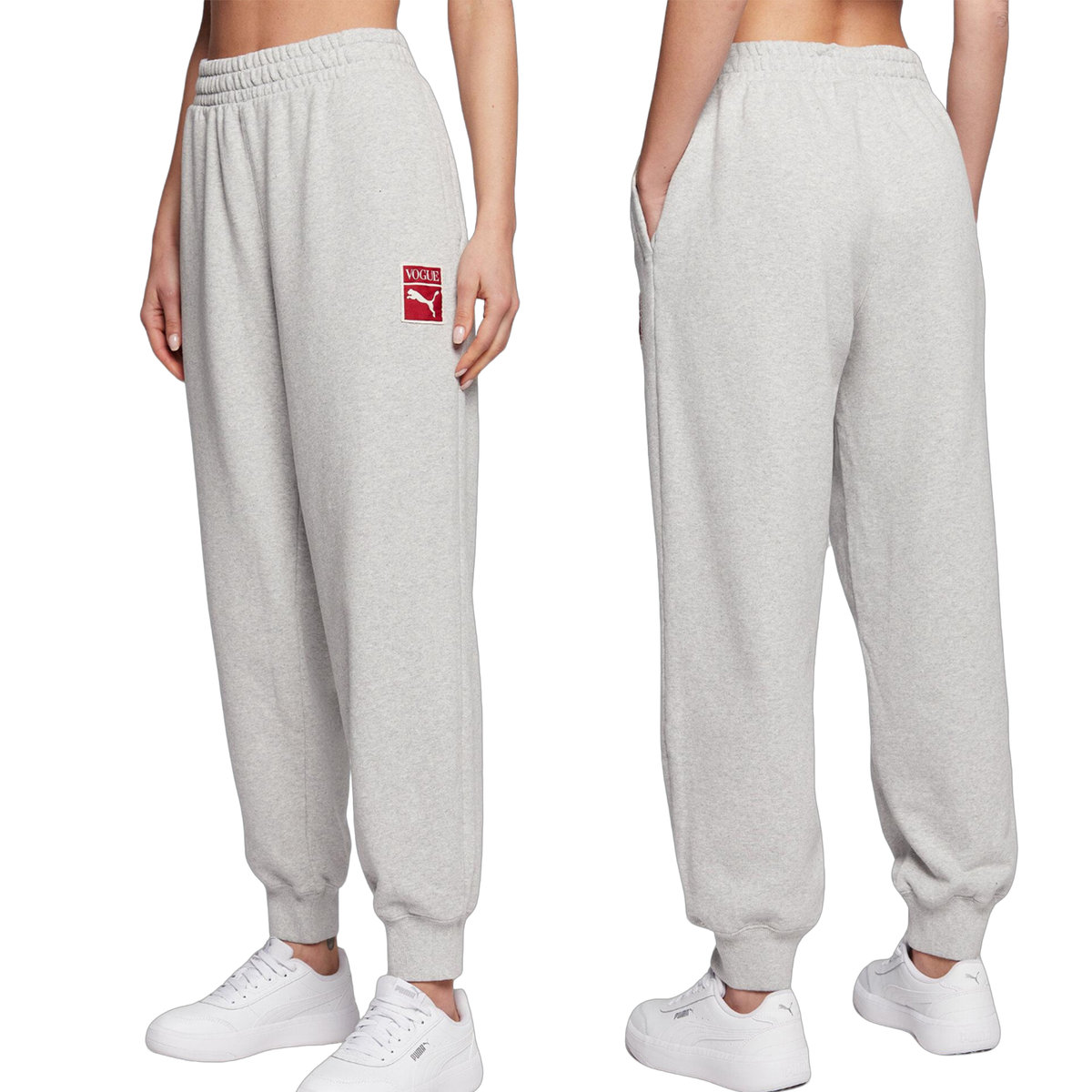 Spodnie dresowe damskie Puma X VOGUE RELAXED szare 53669304-S