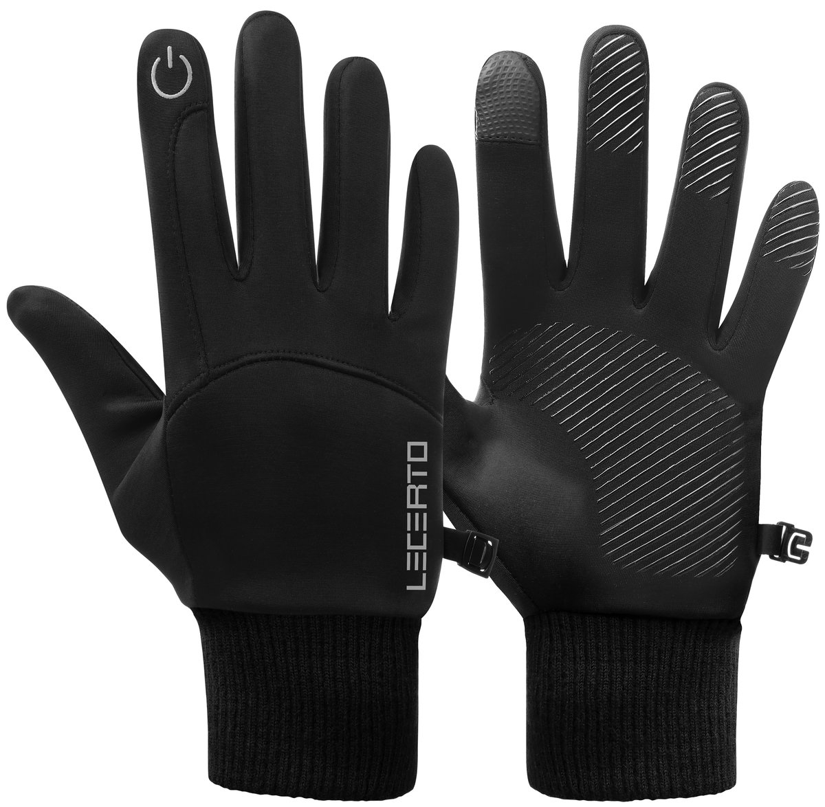 Zimowe Rękawiczki Dotykowe Wodoodporne Lecerto Rozmiar Xl Czarne