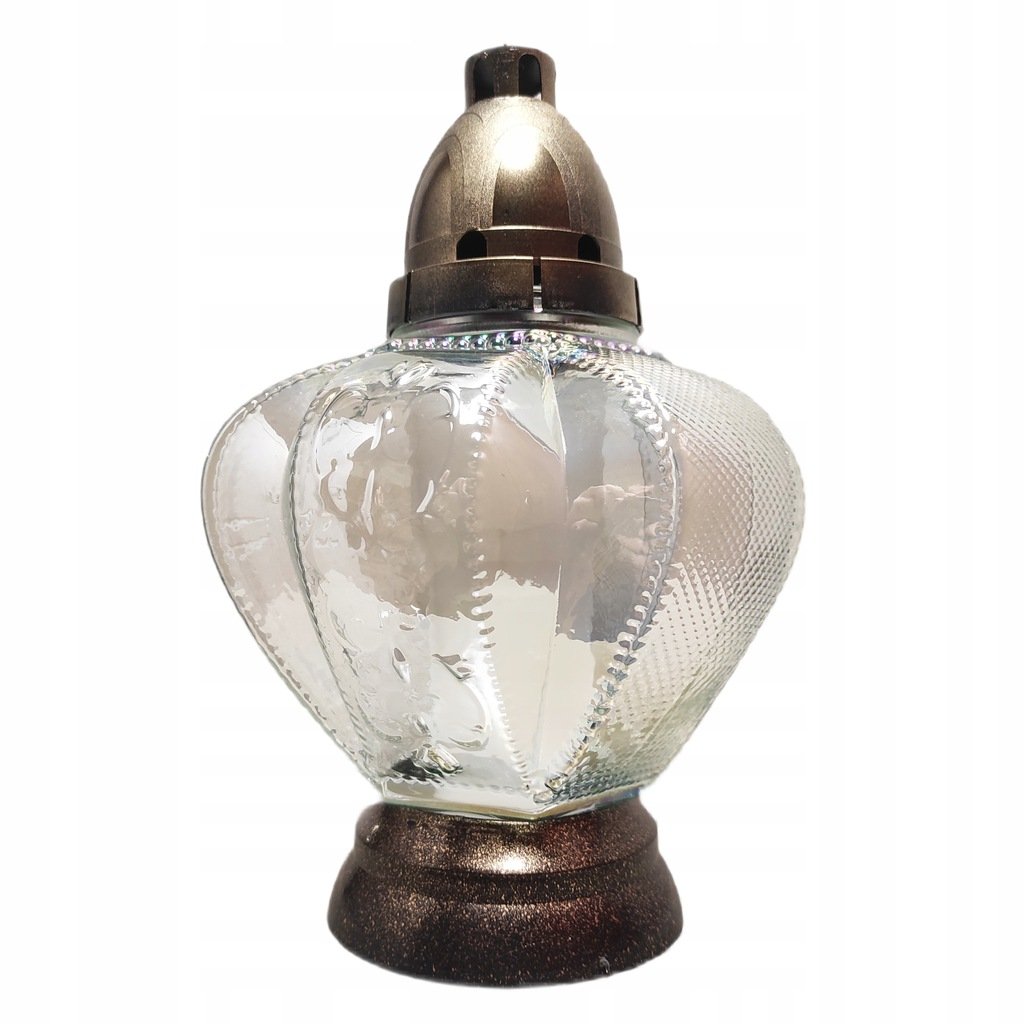 Duży ZNICZ SZKLANY WZÓR 25 cm