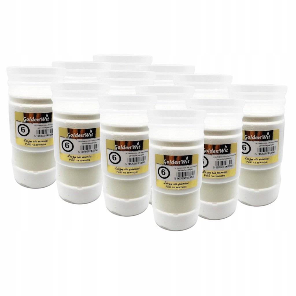 Wkłady do zniczy parafinowe 6 dni grube parafina