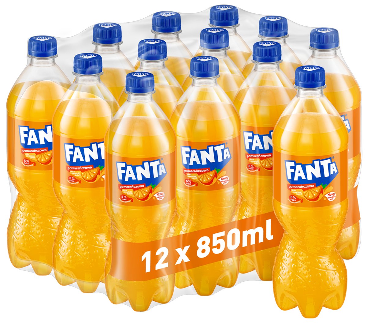 Napój Fanta Orange 850ml butelka PET  12 szt