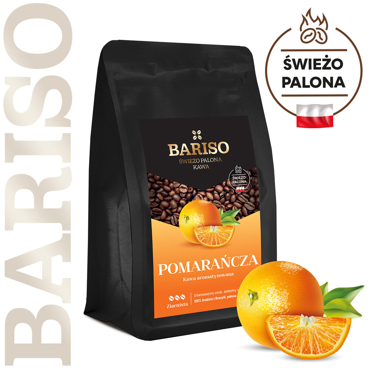 Kawa ziarnista BARISO POMARAŃCZA 200g
