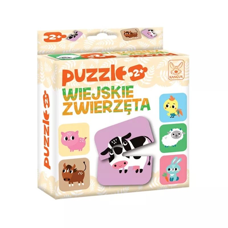 Puzzle Wiejskie Zwierzęta 2+