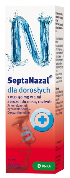 KRKA D.D. NOVO MESTO Septanazal aerozol do nosa dla dorosłych 10 ml