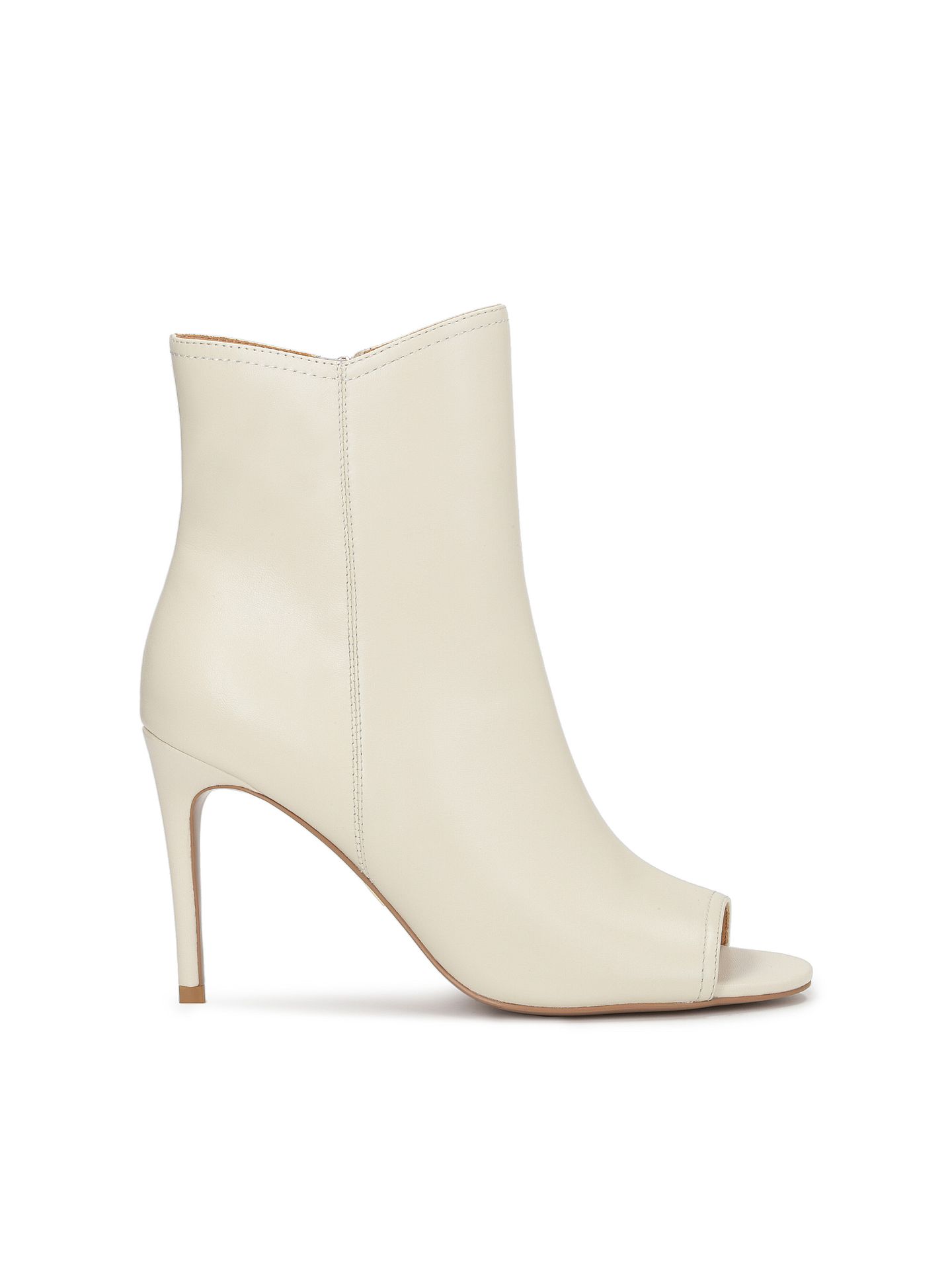 Botki damskie peep toe na wysokim obcasie