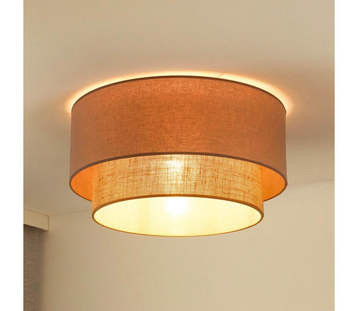 Duolla - Lampa sufitowa BOHO 1xE27/15W/230V śr. 45 cm beżowa/brązowa