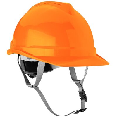 Hełm kask przemysłowy ochronny z paskiem podbródkowym lekki pomarańczowy NEO 97-225