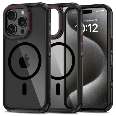 Etui TECH-PROTECT MagHybrid MagSafe do Apple iPhone 16 Pro Max Czarno-czerwony