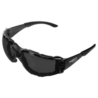 Okulary ochronne gogle z wkładką piankową przyciemniane BHP FT filtr UV NEO 97-522