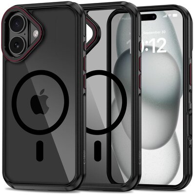 Etui TECH-PROTECT MagHybrid MagSafe do Apple iPhone 16 Czarno-czerwony