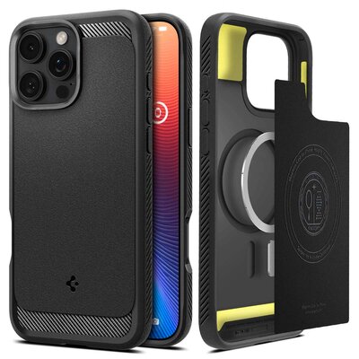 Spigen Rugged Armor Mag Magsafe do iPhone 16 Pro Matte Black