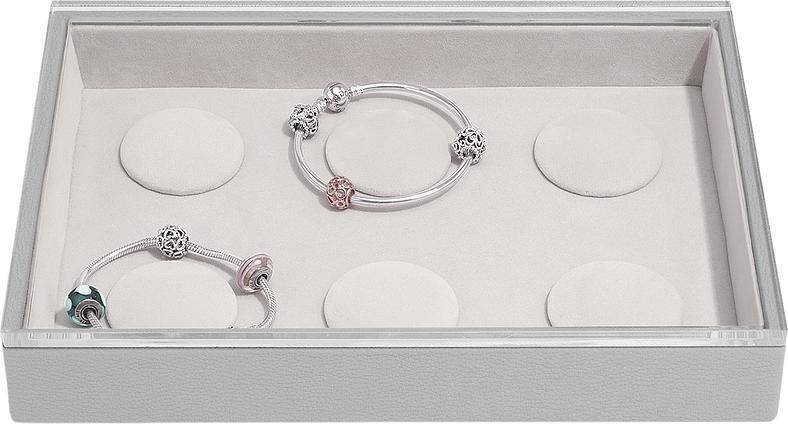 Szkatułka na bransoletki charms Stackers classic kamienna szarość z pokrywką