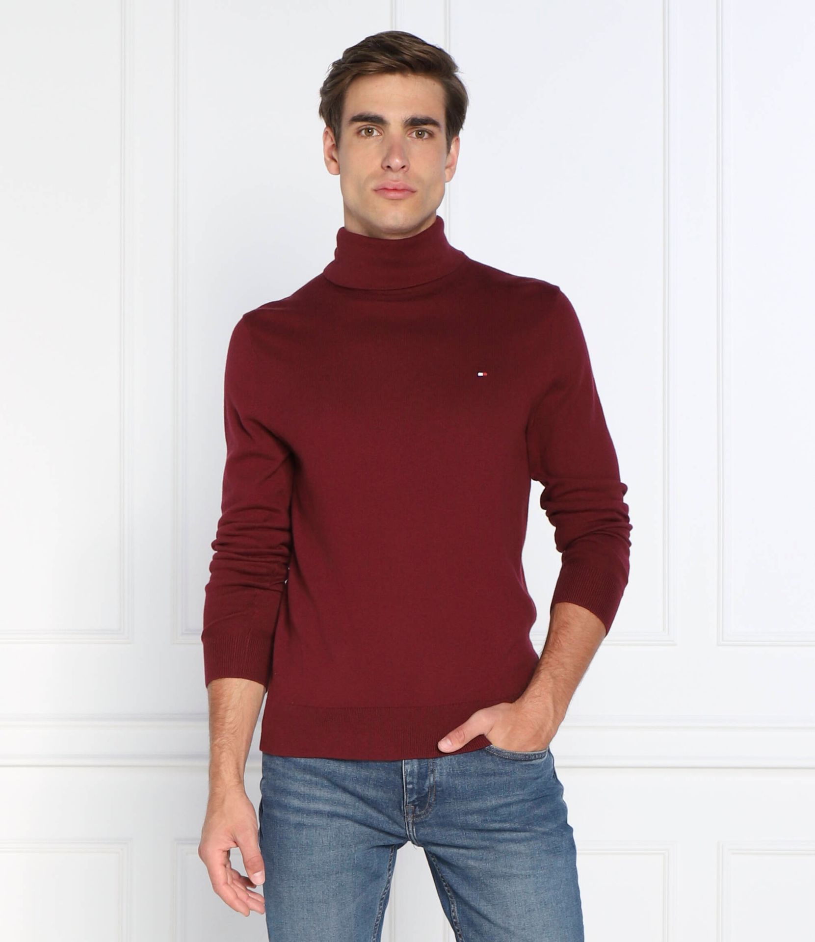Tommy Hilfiger Golf Regular Fit z dodatkiem kaszmiru
