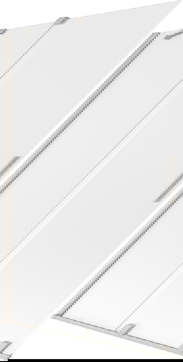 Mexen Velar parawan nawannowy 2-skrzydłowy rozsuwany 120 x 150 cm, szron, nikiel szczotkowany - 896-120-000-31-97