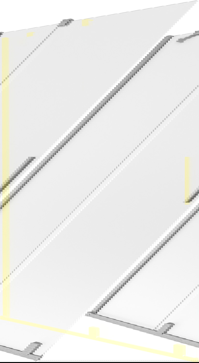 Mexen Velar parawan nawannowy 2-skrzydłowy rozsuwany 130 x 150 cm, szron, złoty szczotkowany - 896-130-000-31-55