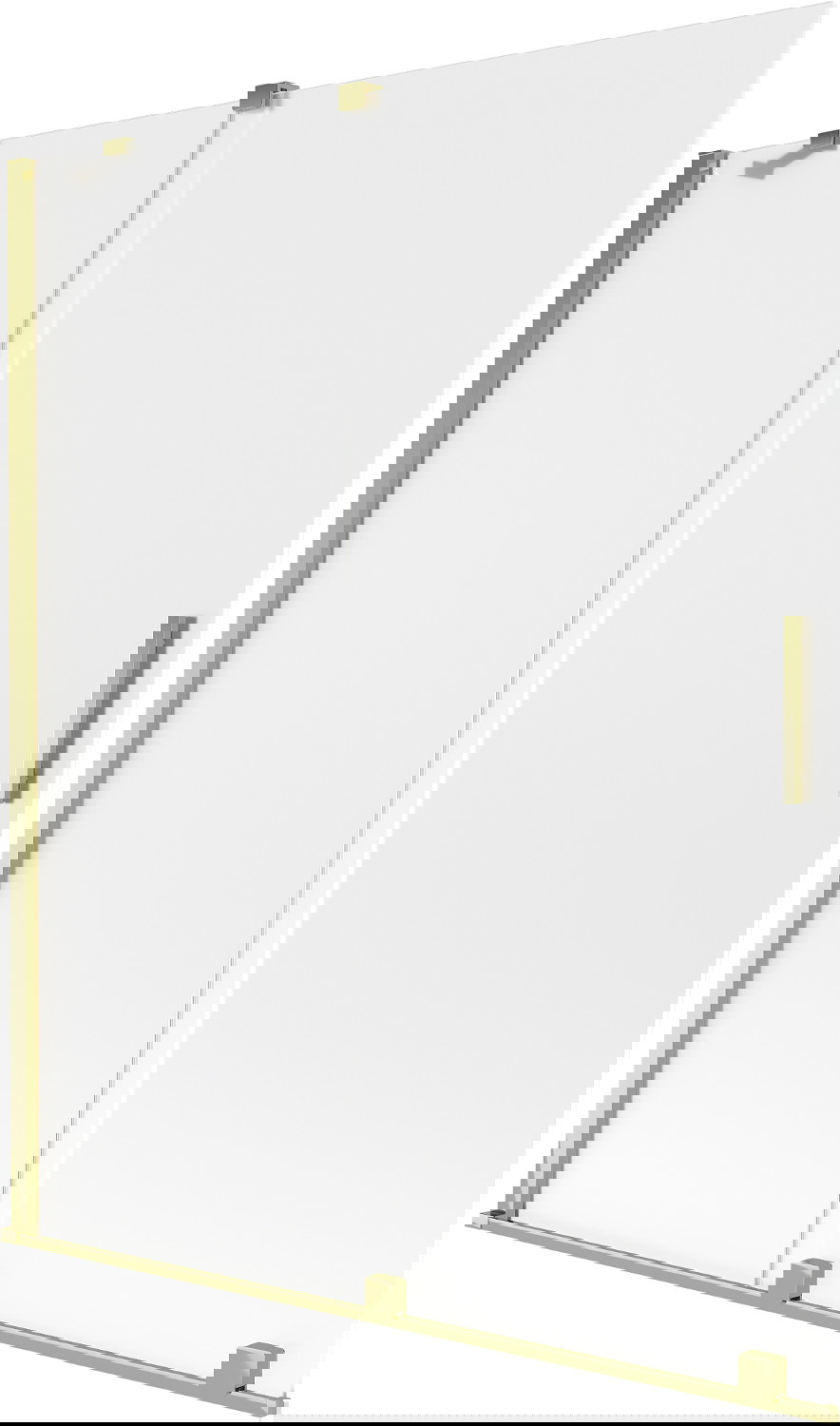 Mexen Velar parawan nawannowy 2-skrzydłowy rozsuwany 140 x 150 cm, szron, złoty - 896-140-000-31-50