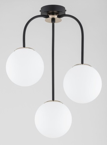 Gamma lampa sufitowa 3xE14 czarna/złota 62481
