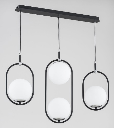 Amaro lampa wisząca 4xE14 czarna/chrom 63273