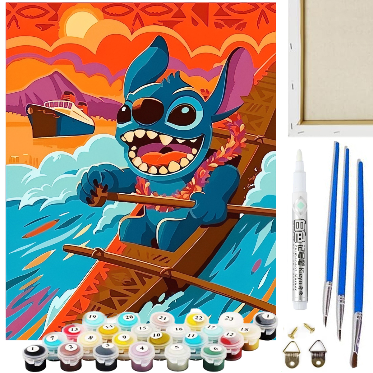 Zestaw Maluj po numerach Artnico 40x50 Stich surf