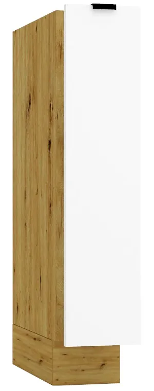 Szafka kuchenna z koszem cargo 15 cm biały + dąb artisan E8-D22
