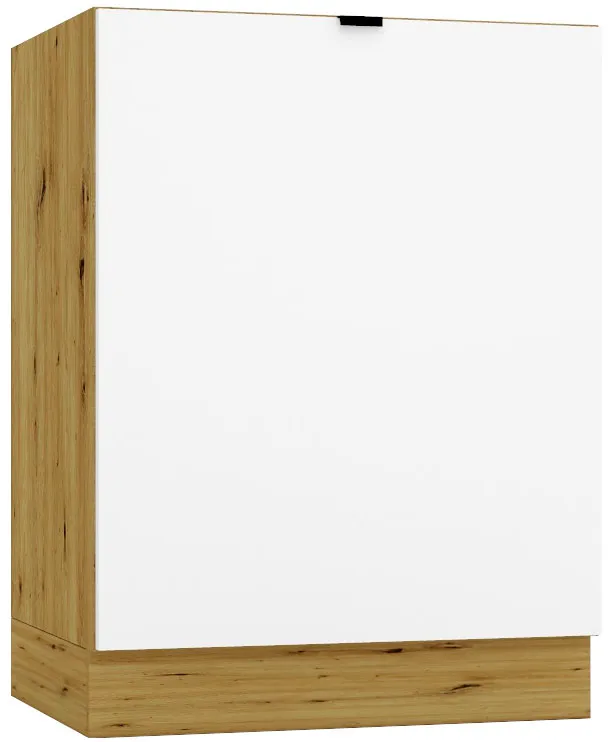 Szafka pod płytę grzewczą 60 cm biały + dąb artisan L7-Z17
