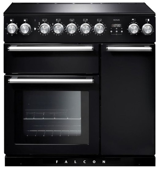 Kuchnia z płytą indukcyjną FALCON Nexus 90 Czarny chrom NEX90EIBL/C-EU