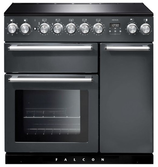 Kuchnia z płytą indukcyjną FALCON Nexus 90 Szary chrom NEX90EISL/C-EU