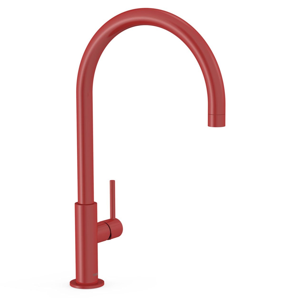 Bateria umywalkowa nablatowa Tres Study czerwony połysk 26290401TRO