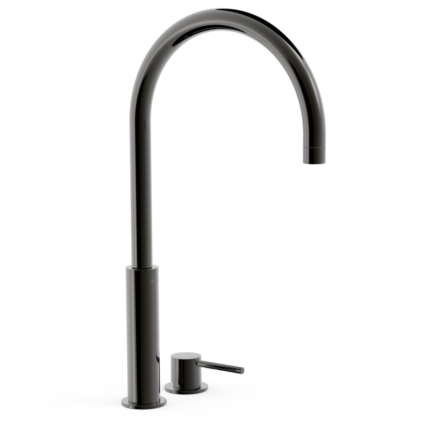 Bateria umywalkowa nablatowa 2-otworowa Tres Study czarny 26110502KM