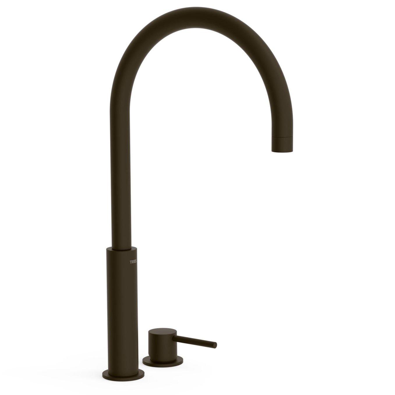 Bateria umywalkowa nablatowa 2-otworowa Tres Study czarny brąz 26110502KMB