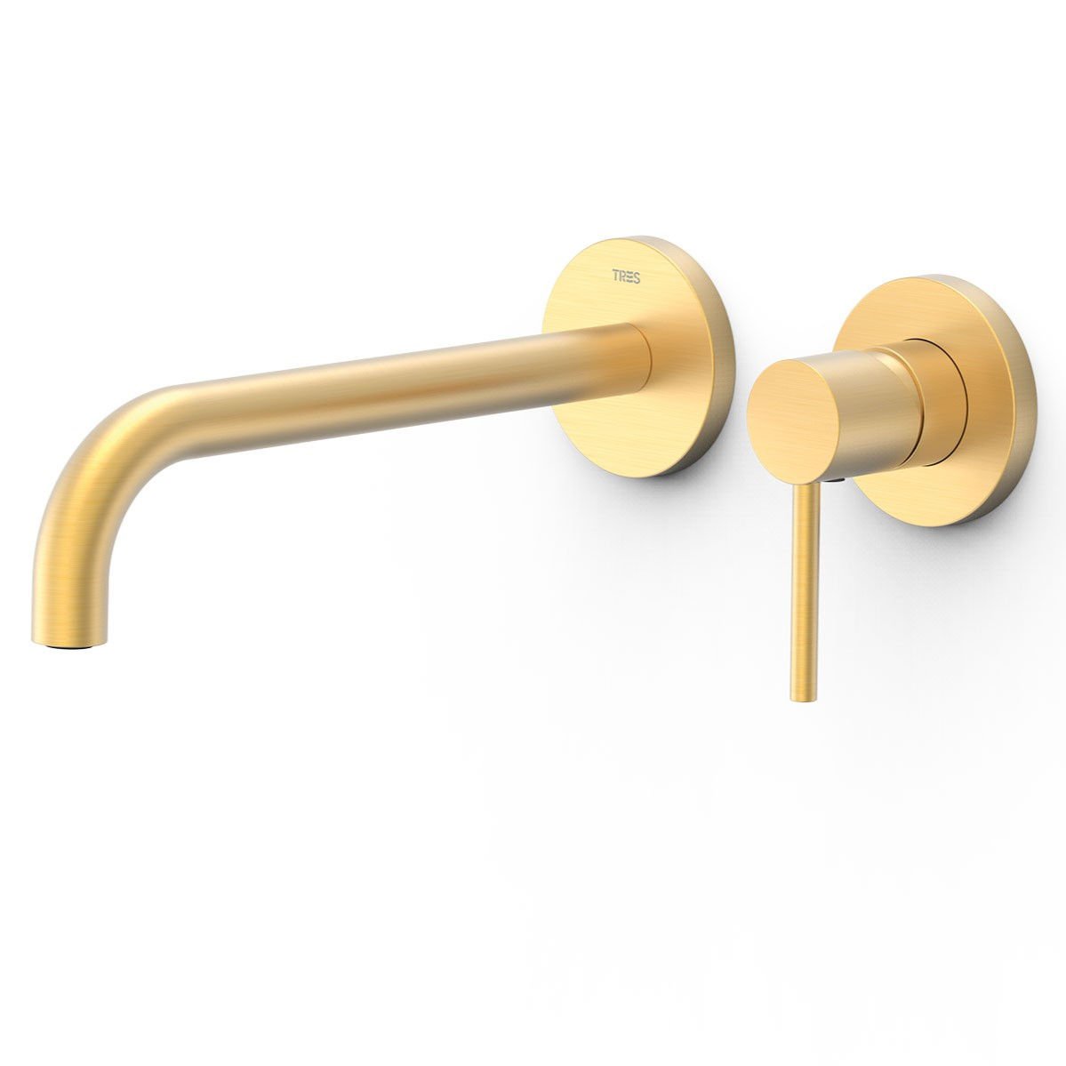 Element naścienny do podtynkowego korpusu baterii umywalkowej Tres Study różowe złoto połysk 26230022OM