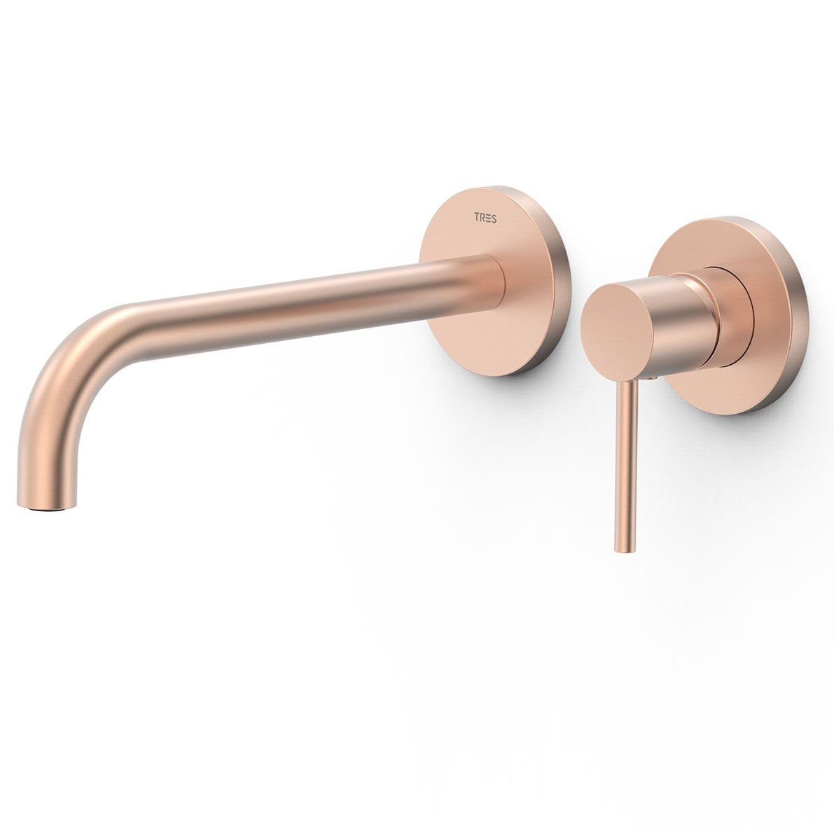 Element naścienny do podtynkowego korpusu baterii umywalkowej Tres Study różowe złoto mat 26230022OPM