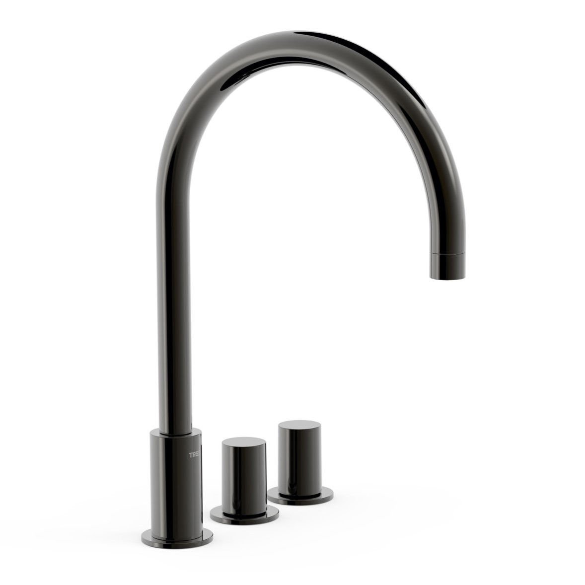 Bateria umywalkowa 3-otworowa Tres Study czarny 06110501KM