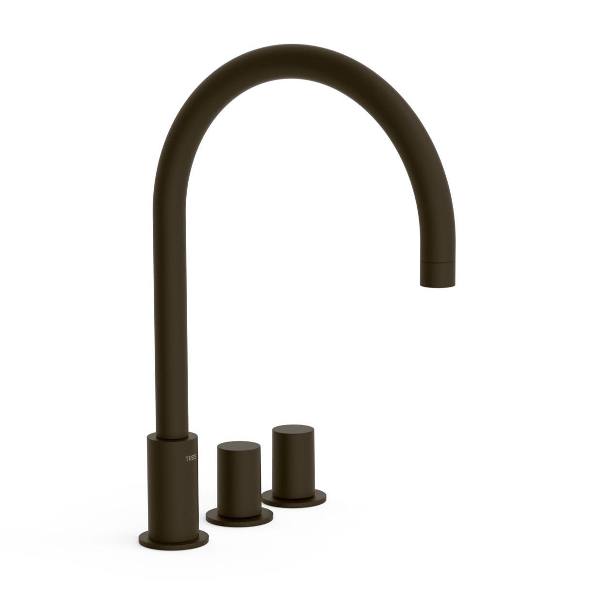 Bateria umywalkowa 3-otworowa Tres Study czarny brąz 06110501KMB