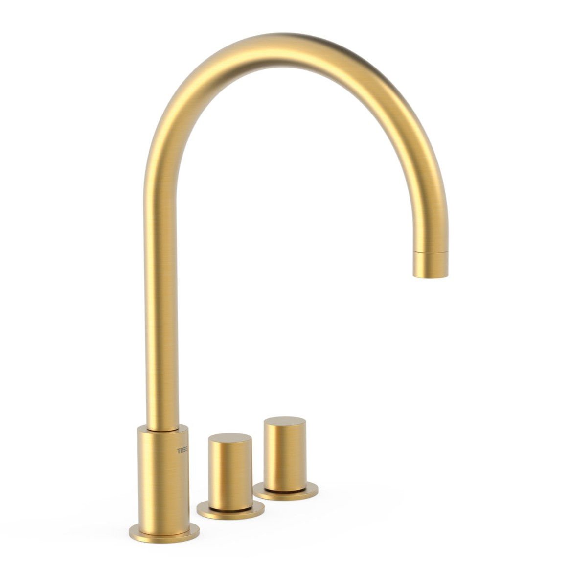 Bateria umywalkowa 3-otworowa Tres Study złoty mat 06110501OM