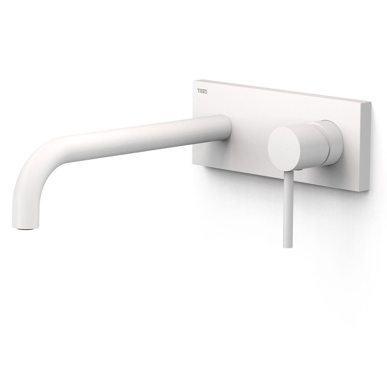 Element naścienny do podtynkowego korpusu baterii umywalkowej Tres Study biały mat 26230032BM