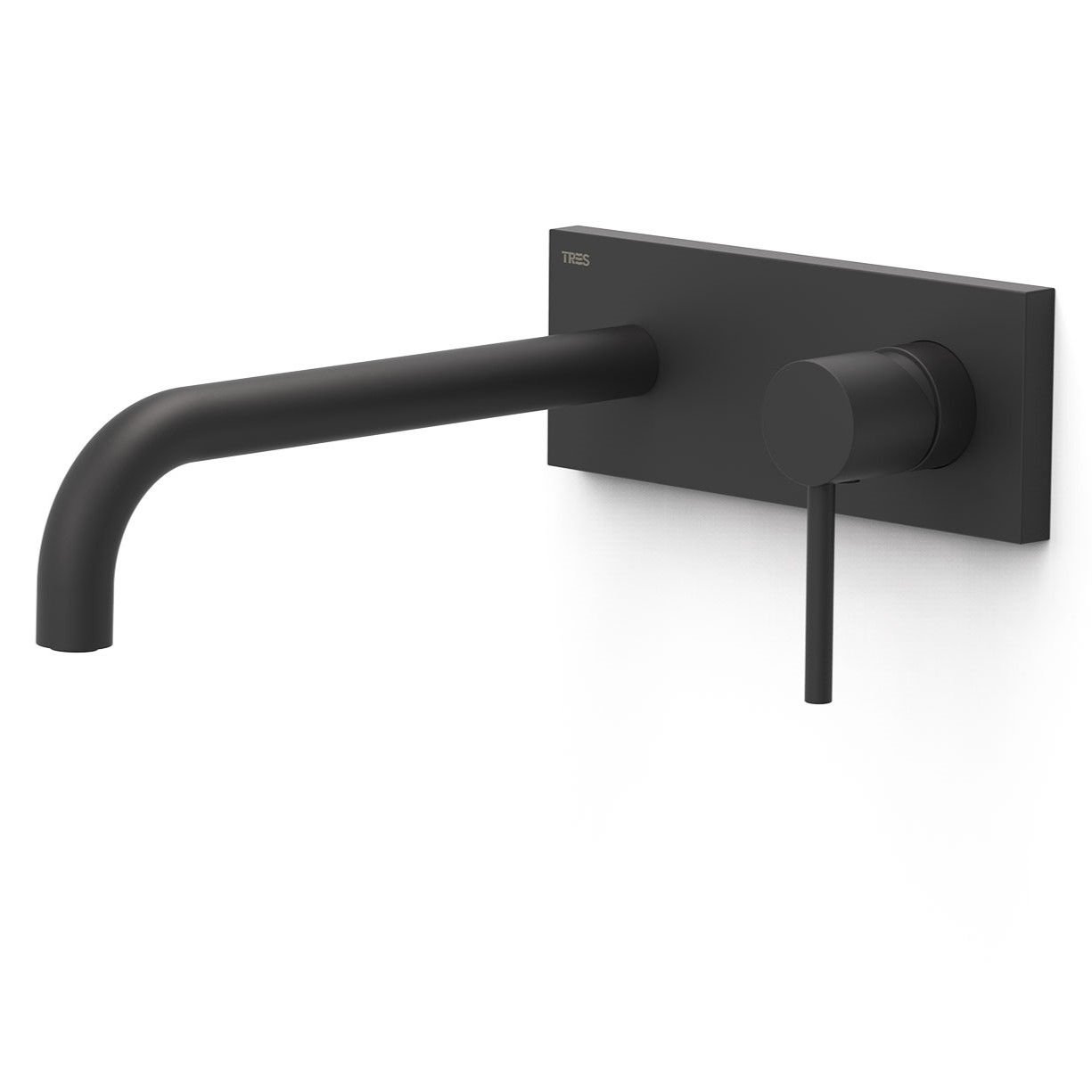 Element natynkowy baterii umywalkowej podtynkowej z długą wylewką Tres Study czarny mat 26230032NM