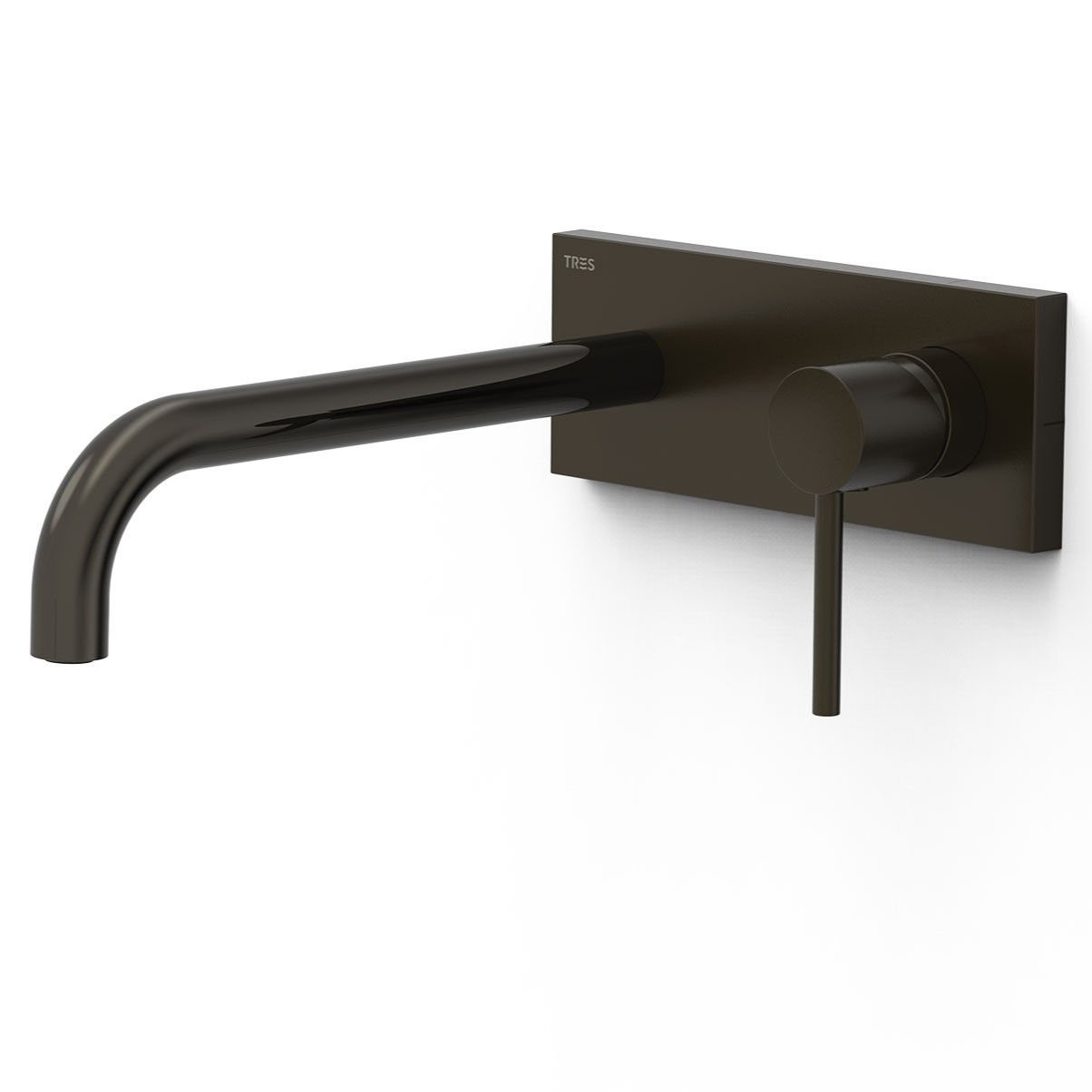 Element naścienny do podtynkowego korpusu baterii umywalkowej Tres Study czarny brąz 26230032KMB