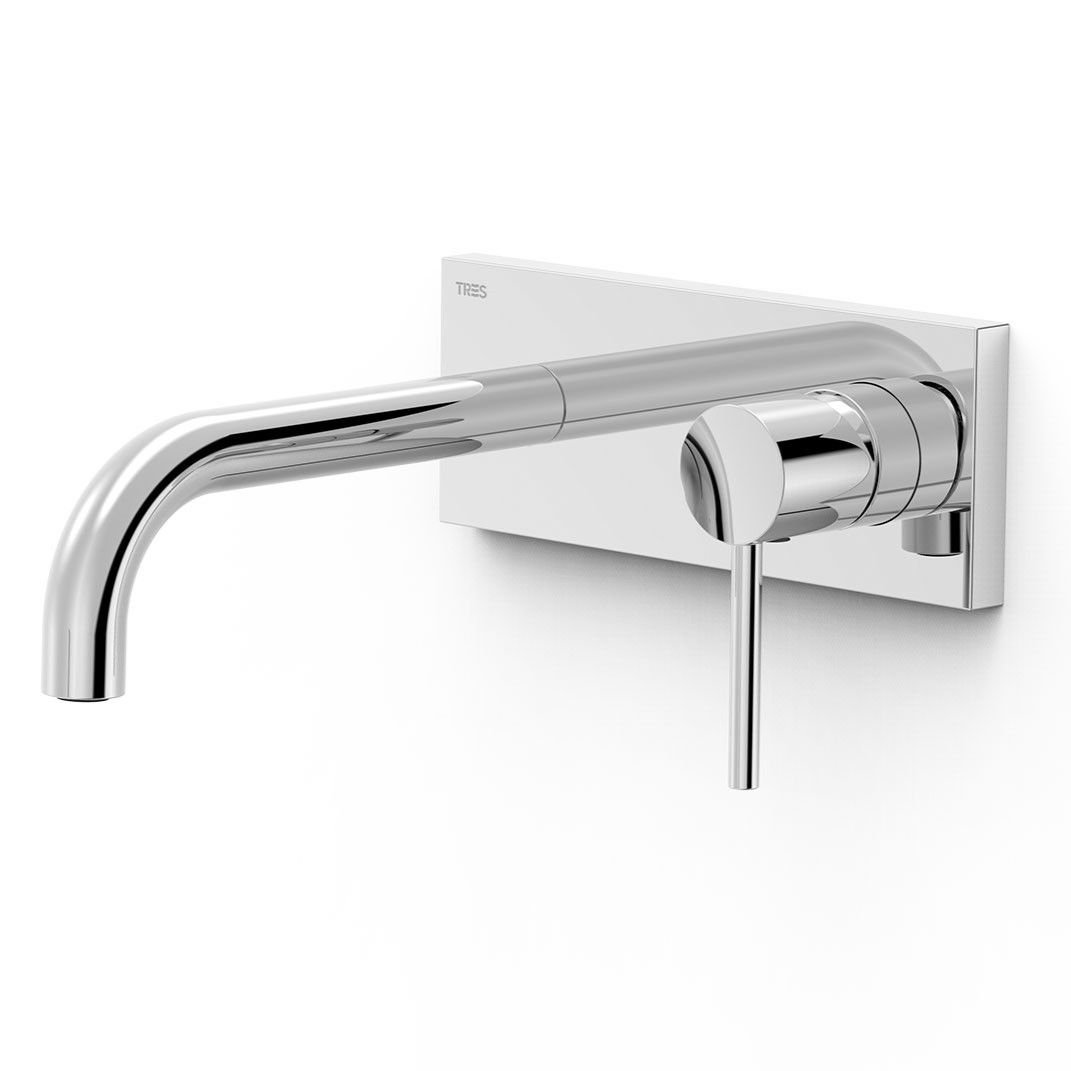 Element natynkowy baterii umywalkowej podtynkowej z krótką wylewką Tres Study chrom połysk 26230031