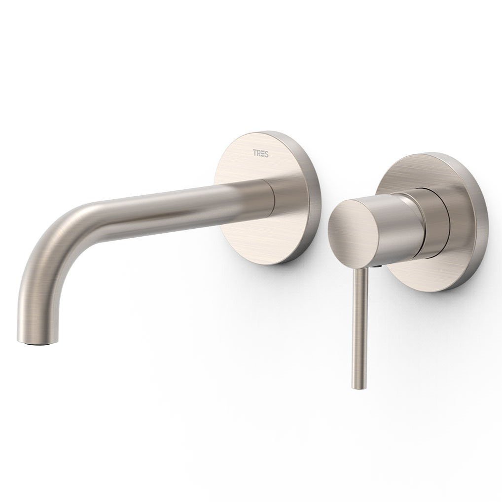 Element naścienny do podtynkowego korpusu baterii umywalkowej Tres Study stal szczotkowana 26230021AC