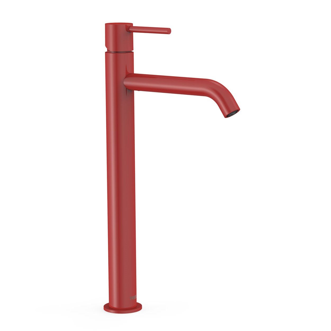 Bateria umywalkowa nablatowa Tres Study czerwony połysk 26230801TRO