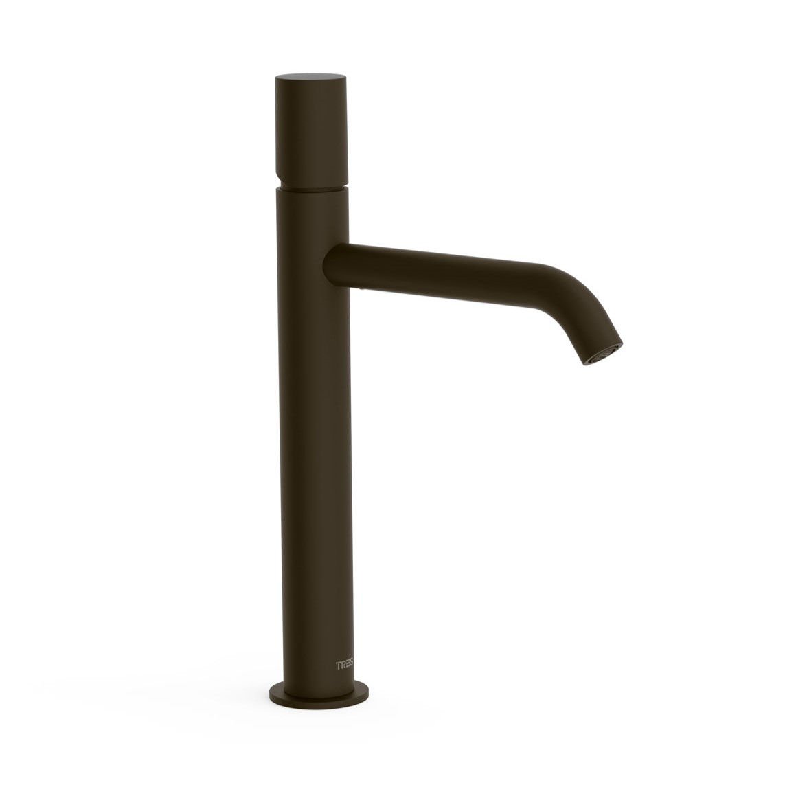 Bateria umywalkowa nablatowa Tres Study czarny brąz 26130701KMB