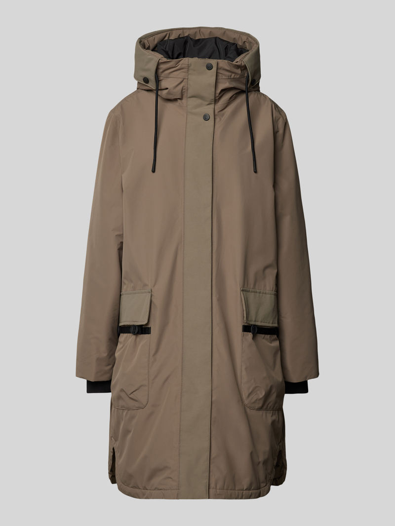Parka z kieszeniami z patką