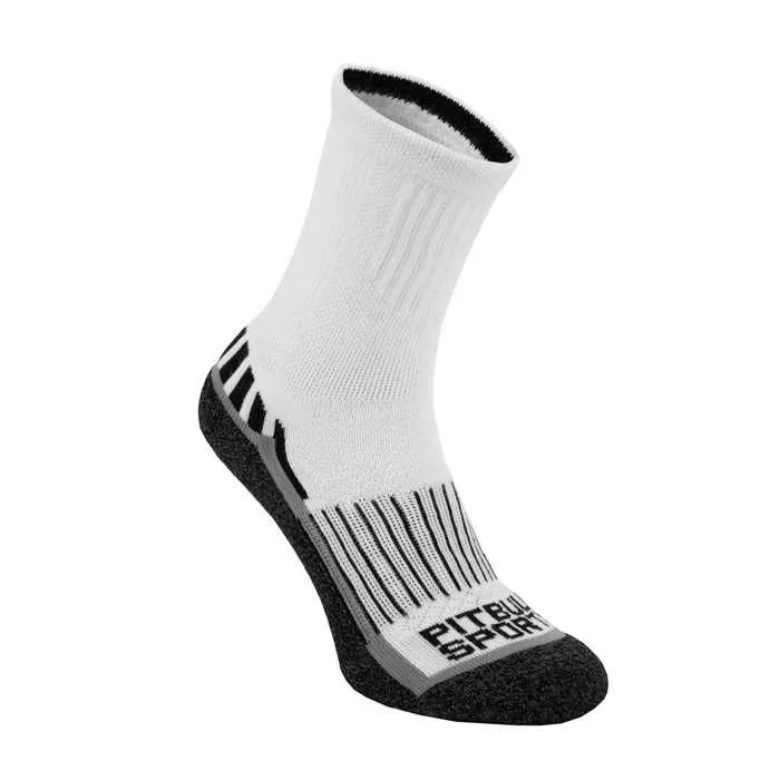 Skarpetki sportowe Pit Bull X-ODOR High Ankle - Białe/Czarne 35/38